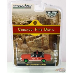 CHASE CAR 1990 Chevrolet Caprice - Chicago Fire Department - Hobby Exclusive - 1/64 Greenlight - 30243GR