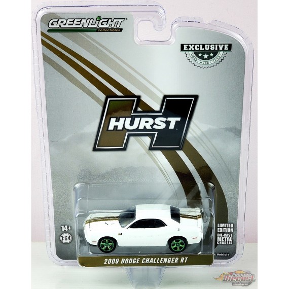CHASE CAR 2009 Dodge Challenger R/T - Hurst Performance Edition  Hobby Exclusive - 1/64 Greenlight - GL-30306GR