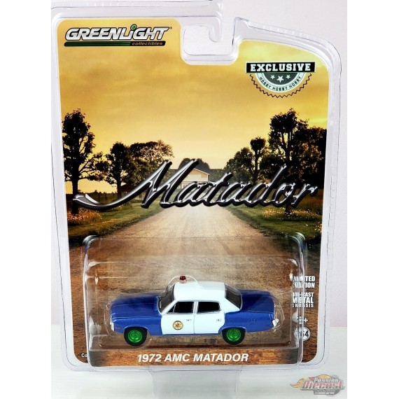 CHASE CAR 1972 AMC Matador - Colonial City Police - Hobby Exclusive - 1/64 Greenlight - 30219GR