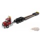 Western Star 49X SB Tridem Tractor in Red with XL 120 HDG Drop Deck Trailer - Diecast Master 1/50 - 71090