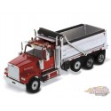 Western Star 4900 SF Dump Truck Red Cab and Matte Silver Dump Body -  Diecast Master  1/50 - 71067