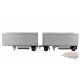 Wabash National 28' Double Pup Trailers in White - Trailer Only -  Diecast Master  1/50 - 91036- Passion Diecast