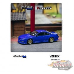 Nissan Silvia S14 Blue - Tarmac Works - Global 64 & Vertex - 1/64 - T64G-018-BL