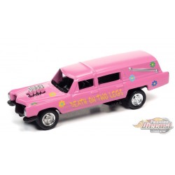 Custom Haulin Hearse (Demolition Derby) Pink - Johnny Lightning 1:64 - JLSP180 A Passion Diecast