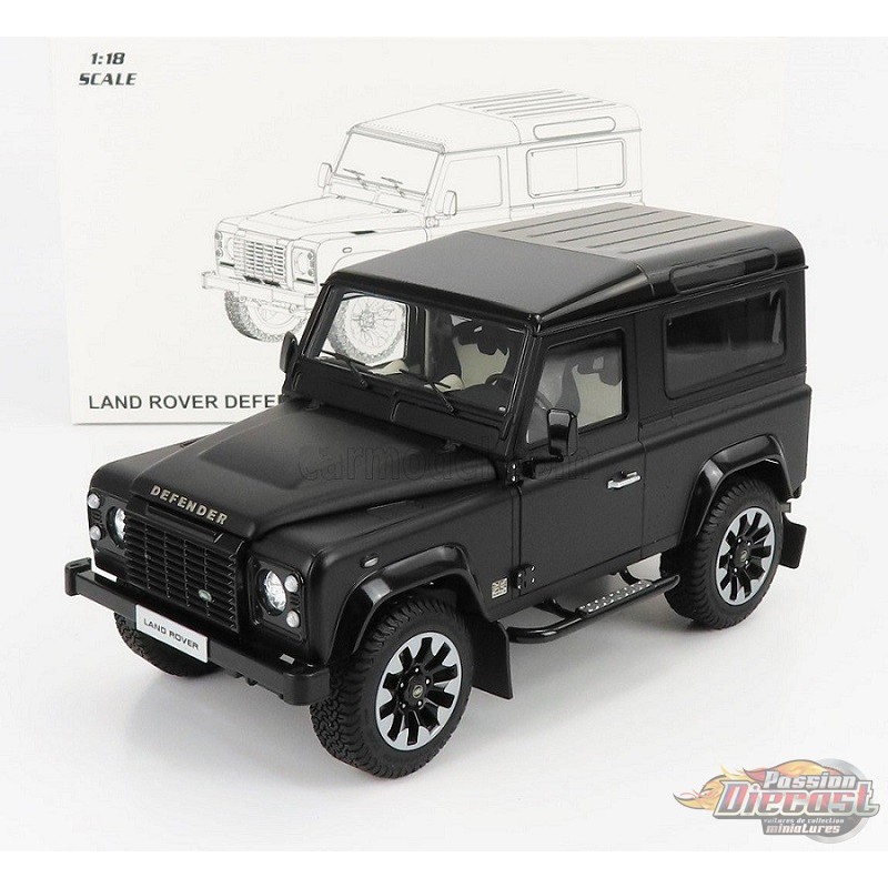archief Structureel Vergelijken 2018 Land Rover Defender 90 works V8 70th Edition - Matte Black - LCD model  - 1/18 - 18007 MB - Passion Diecast