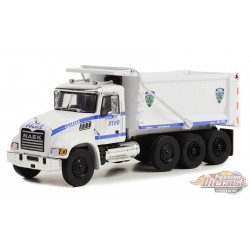 ( Web Only )  (NYPD) - 2019 Mack Granite Dump Truck - S.D. Trucks Series 16 - Greenlight - 45160 B