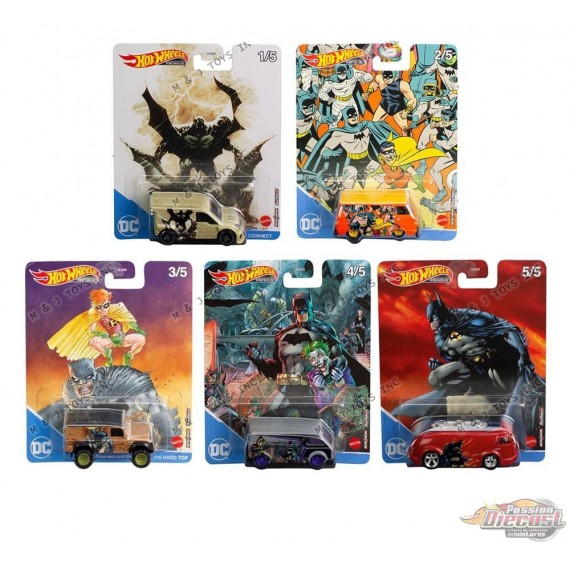 Hot Wheels 1:64 Pop Culture P Case Batman 5 Assortment - DLB45-946P -  Passion Diecast