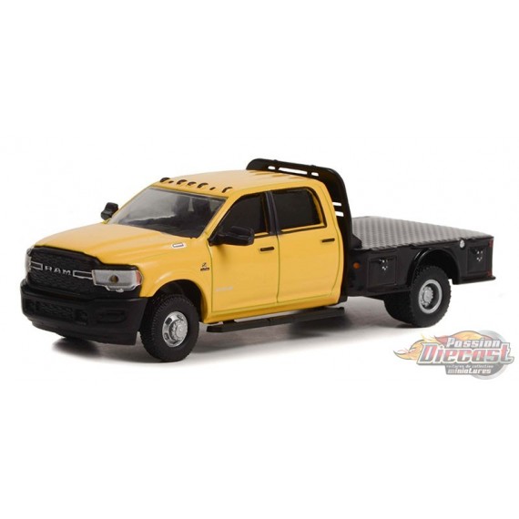 2020 Ram 3500 Tradesman Dually Flatbed Construction- Dually Drivers Series 10 - 1/64 Greenlight - 46100 F Passion Diecast