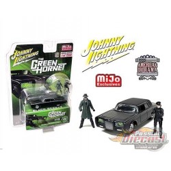 The Green Hornet Black Beauty w/  Figures of Green Hornet & Kato -  Johnny Lightning 1:64 -JLCP7374