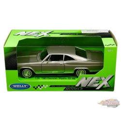 1965 Chevrolet Impala SS 396 Gris - Welly 1/24 - 22417W GRY - Passion diecast