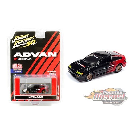 50th Anniversary – Advan Yokohama – 1990 Honda CRX - Johnny Lightning 1:64 - JLCP7215