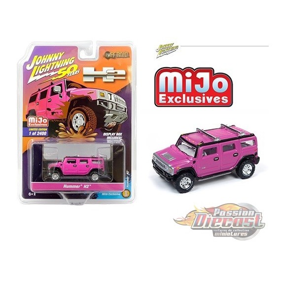 50ème anniversaire – Off-Road Hummer H2 (Rose) - Johnny Lightning 1:64 - JLCP7210 Passion Diecast