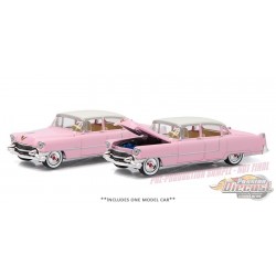 1955 Cadillac Fleetwood Series 60 in Pink with White Roof - Hobby Exclusive - 1/64 Greenlight - 30396