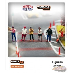 Figures Car Meet 1 - Tarmac Works & American Diorama - 1/64 - T64F-003-OR