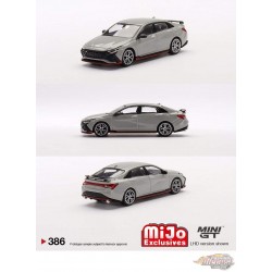 (Web Only) Mini GT - 1:64 - Hyundai Elantra N Cyber Grey - Mijo Exclusives USA - MGT00386