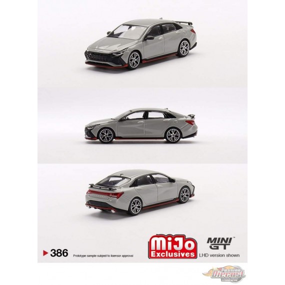 Mini GT - 1:64 - Hyundai Elantra N Cyber Gris - Mijo Exclusives USA - MGT00386 Passion Diecast