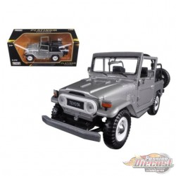 Toyota FJ40 Land Cruiser Convertible Argent - Motormax 1-24 - 79330 SIL - Passion Diecast