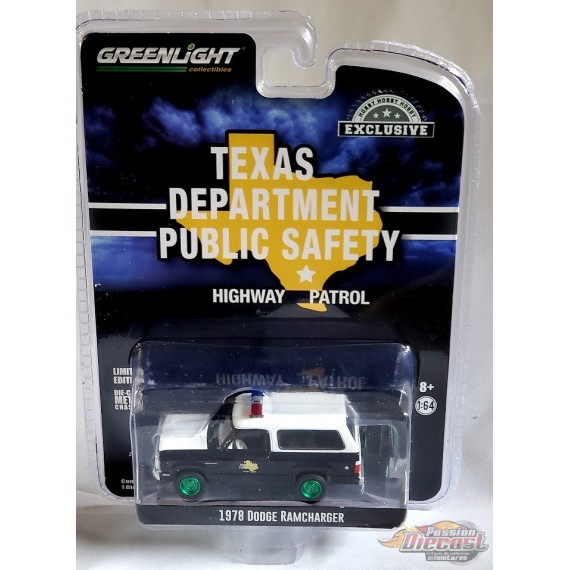 CHASE CAR 1978 Dodge Ramcharger Texas Department of Public Safety  Hobby Exclusive - 1/64 Greenlight - GL-30302GR