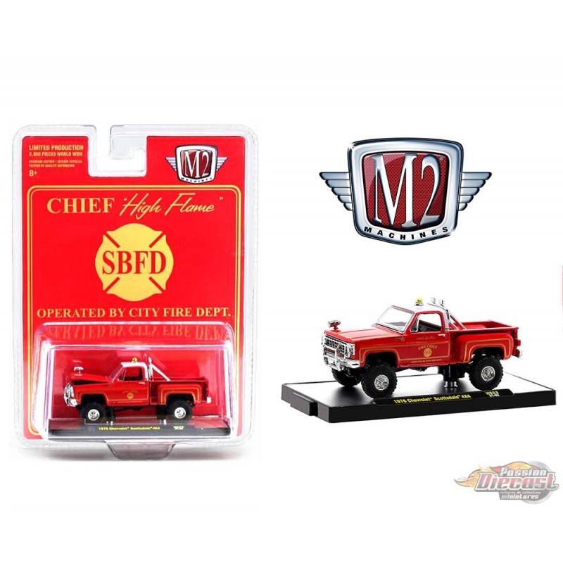 M2 Machines Hobby Exclusive HS06 1976 Chevrolet Scottsdale Fire Chief LE