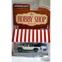 CHASE CAR 2020 Jeep Gladiator Rubicon avec 2020 Indian Scout - The Hobby Shop Series 12 - 1/64 Greenlight -  97120 FGR