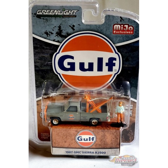 CHASE CAR Greenlight & Mijo Exclusive - 1987 GMC Sierra K2500 Dépanneuse GULF - 1/64 Greenlight - 51413GR