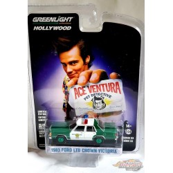 CHASE CAR 1983 Ford Crown Victoria Miami Police - Ace Ventura: When Nature Calls - Hollywood 33 - 1/64 Greenlight - 44930 BGR