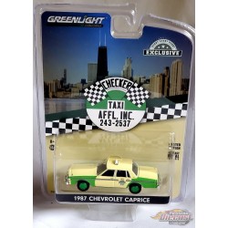 CHASE CAR 1987 Chevrolet Caprice Chicago Checker Taxi (Hobby Exclusive) 1/64 Greenlight - 30233GR