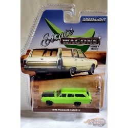 CHASE CAR 1970 Plymouth Satellite - Custom Lime Green - Estate Wagons Series 7 - 1/64 Greenlight - 36040 CGR