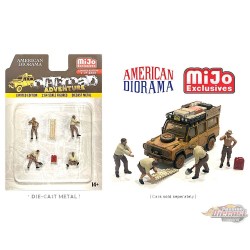 Mijo Exclusive - Off-Road Adventure - set Figurine 6 pieces Diecast  -  American Diorama 1-64 - 76492MJ - Passion Diecast