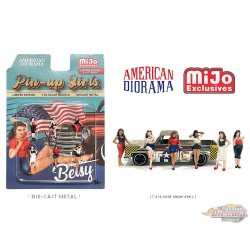 Mijo Exclusive - Pin Up Girls - set Figurine 6 pieces Diecast  -  American Diorama 1-64 - 76494MJ - Passion Diecast
