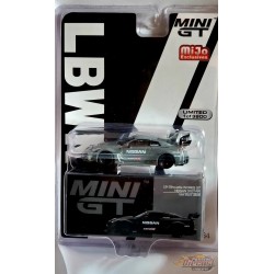 CHASE CAR Mini GT - 1:64 - LB-Silhouette WORKS GT NISSAN 35GT-RR Ver.2 ADVAN Noir Mat  - Mijo Exclusives USA - MGT00291GR
