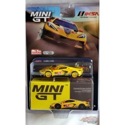 CHASE CAR Chevrolet Corvette C8.R No.3 2020 IMSA 24 Hr Daytona - Jaune - Mijo Exclusives USA -  MINI GT 1:64 - MGT00253GR