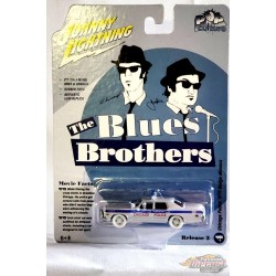 CHASE CAR Blues Brothers - Chicago Police 1975 Dodge Monaco in White and Blue - Johnny Lightning 1/64 - JLSP216GR  JLPC005GR