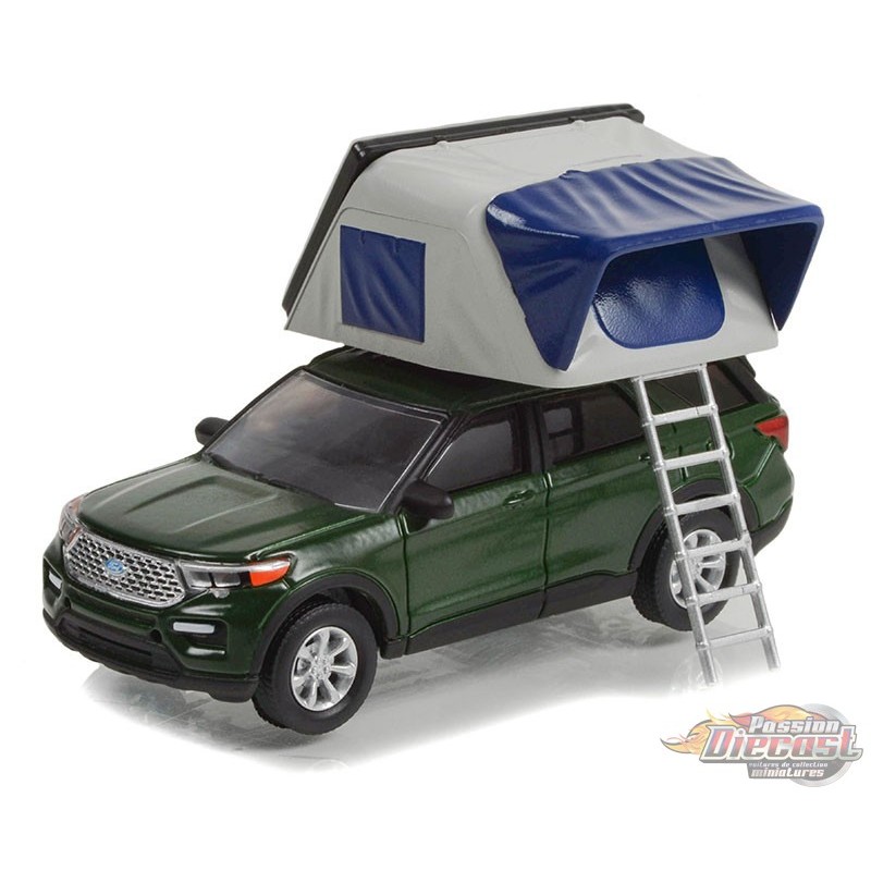 2022 Ford Explorer Limited with Modern Rooftop Tent - The Great Outdoors  Series 2 -1/64 Greenlight - 38030 F