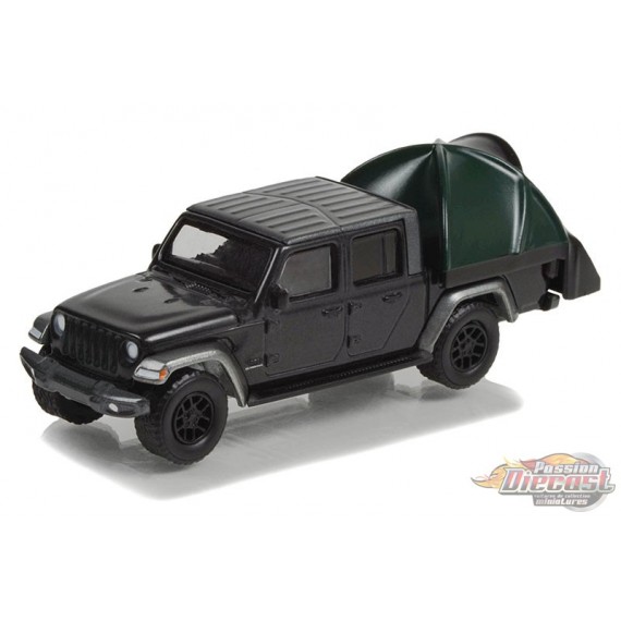 2021 Jeep Gladiator High Altitude with Modern Truck Bed Tent - The Great Outdoors Series 2 -1/64 Greenlight - 38030 E