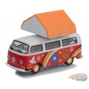 Peace and Love - 1968 Volkswagen Type 2 with Camp'otel Cartop Sleeper - The Great Outdoors Series 2 -1/64 Greenlight - 38030 A