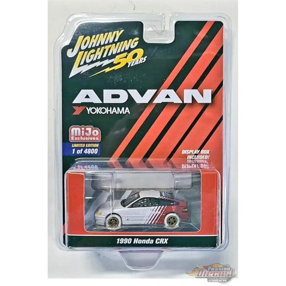 CHASE CAR 50th Anniversary – Advan Yokohama – 1990 Honda CRX - Johnny Lightning 1:64 - JLCP7215GR