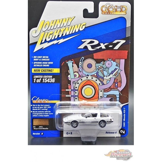 CHASE CAR 1981 Mazda RX7 Gold  - Johnny Lightning 1/64 - JLSP191 BGR   JLCG027GR