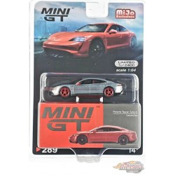 CHASE CAR Mini GT - 1:64 - Porsche Taycan Turbo S Carmine Red - Mijo Exclusives USA  - MGT00289GR