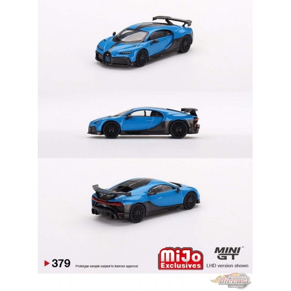 Mini GT - 1:64 - Bugatti Chiron Pur Sport Blue - Mijo Exclusives USA - MGT00379