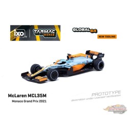 McLaren MCL35M Monaco Grand Prix 2021 No.3 Daniel Ricciardo - Tarmac Works - 1/64 - T64G-F040-DR1 Passion Diecast