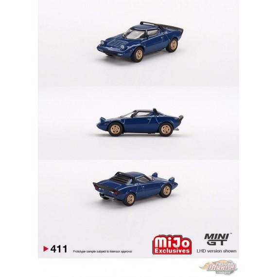 Mini GT - 1:64 - Lancia Stratos HF Stradale Bleu Vincennes - Mijo Exclusives USA - MGT00411 Passion Diecast