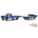 1969 Ford F-350 Ramp Truck with 1969 Ford Mustang Ford Drag Team - H.D. Trucks Series 24 - Greenlight - 33240 A