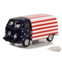 American Flag - 1964 Volkswagen Type 2 Panel Van - Club Vee-Dub Series 15 - 1/64 Greenlight - 36060 A