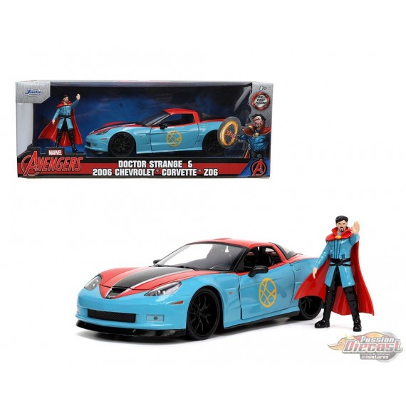 Doctor Strange & 2006 Chevrolet Corvette Z06 – Marvel Avengers - Jada 1/24 - 32115 Passion Diecast
