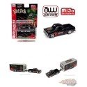 Camionnette Chevrolet Silverado 1981 avec attelage de remorque Rat Fink - Auto World 1/64 - CP7905