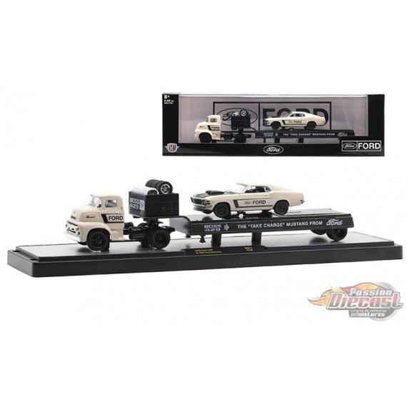 1956 Ford COE and 1970 Ford Mustang Boss 429 - M2 1/64  36000-51 C - Passion Diecast 