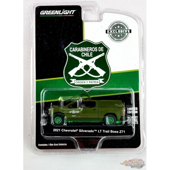 GreenMachine Chevrolet Silverado LT Trail Boss Z71 Police (GOPE)  - Hobby Exclusive - 1/64 Greenlight - 30318GR