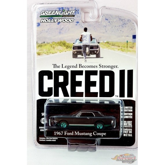 GreenMachine Adonis Creed's 1967 Ford Mustang Coupe - Hollywood Series 35 - 1/64 Greenlight - 44950 FGR