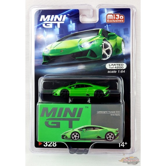 CHASE CAR Mini GT - 1:64 - Lamborghini Huracán EVO Verde Mantis - Mijo Exclusives USA -  MGT00328GR
